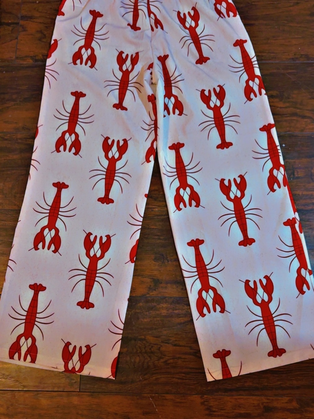 Women’s Red and white Lobster Print Pants